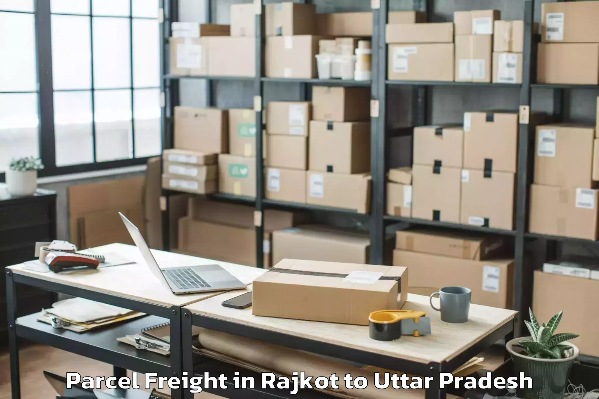 Affordable Rajkot to Miranpur Parcel Freight